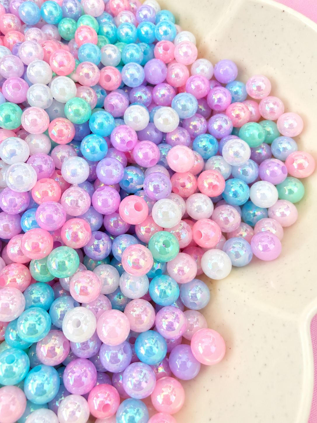 8mm Acrylic Pastel UV Beads Mix