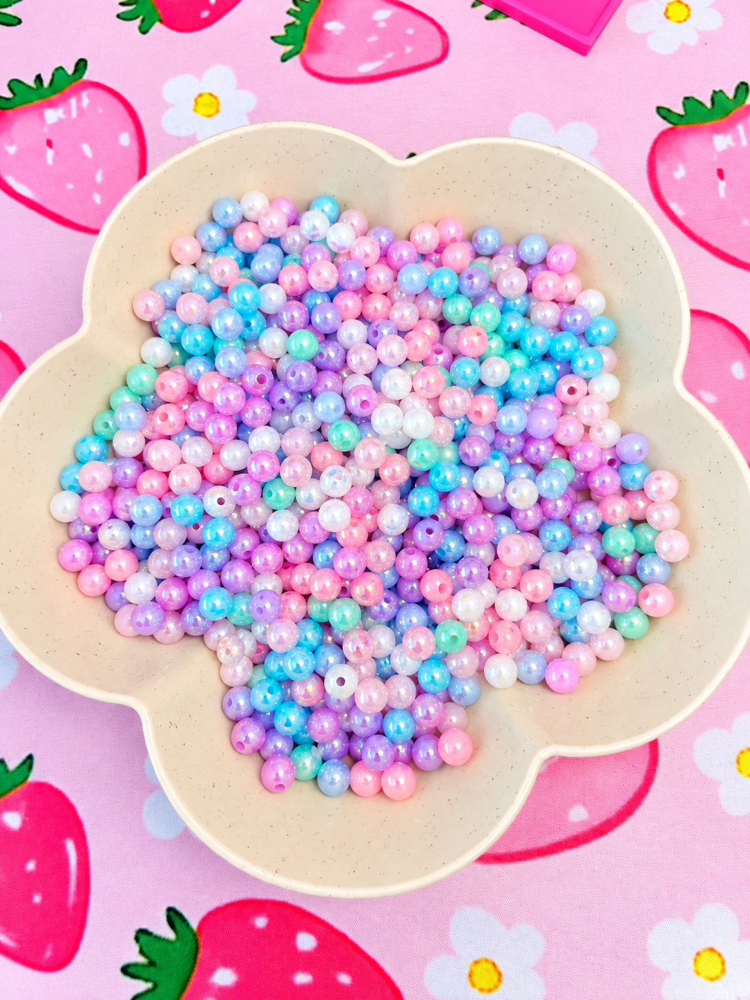 8mm Acrylic Pastel UV Beads Mix