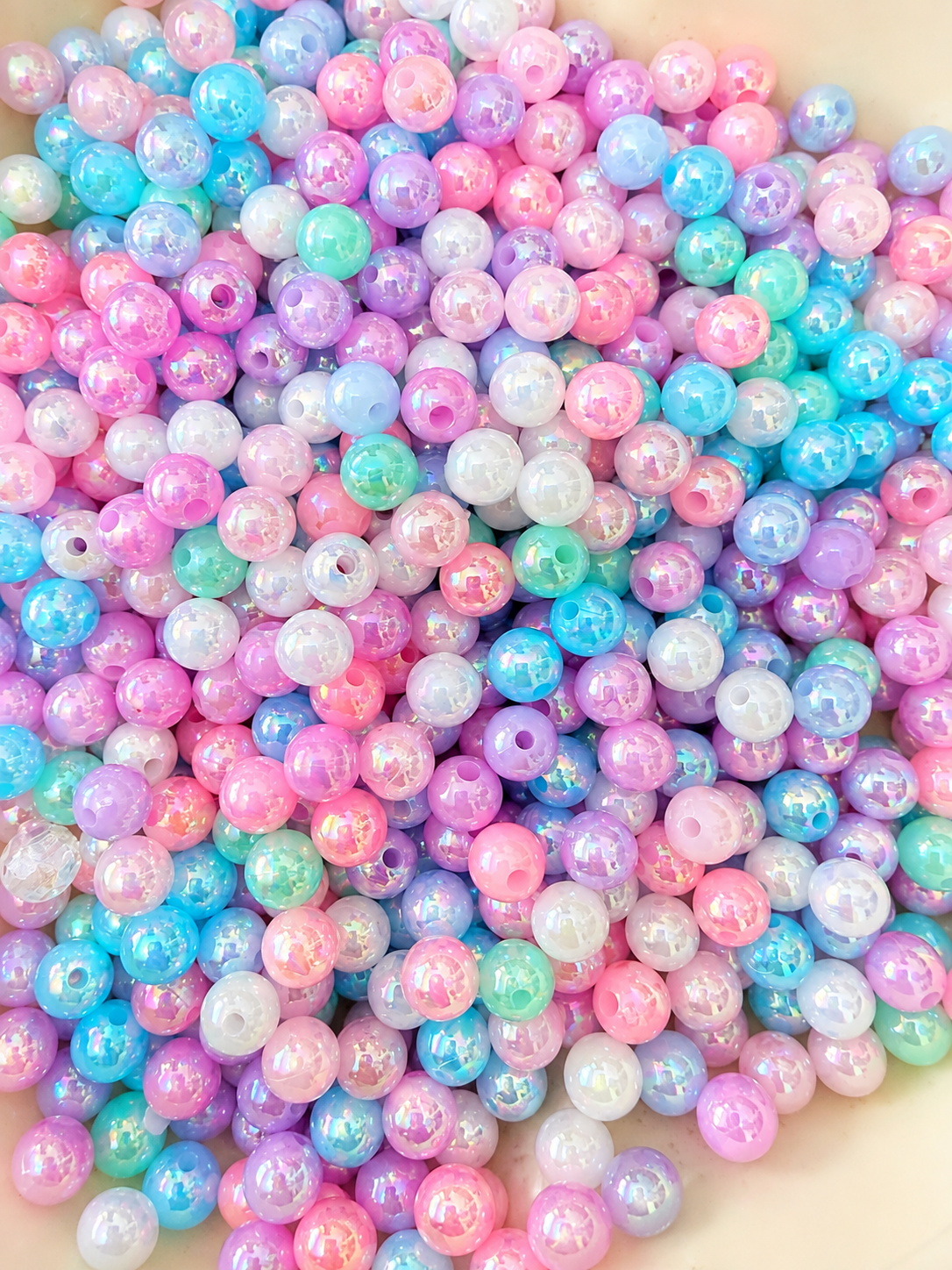 8mm Acrylic Pastel UV Beads Mix