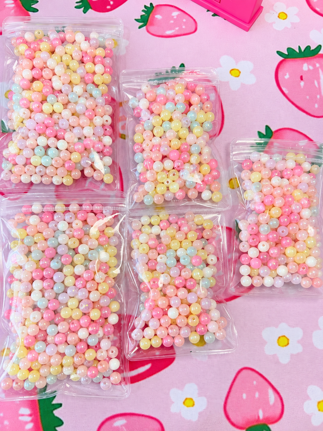 8mm Acrylic Pastel UV Beads