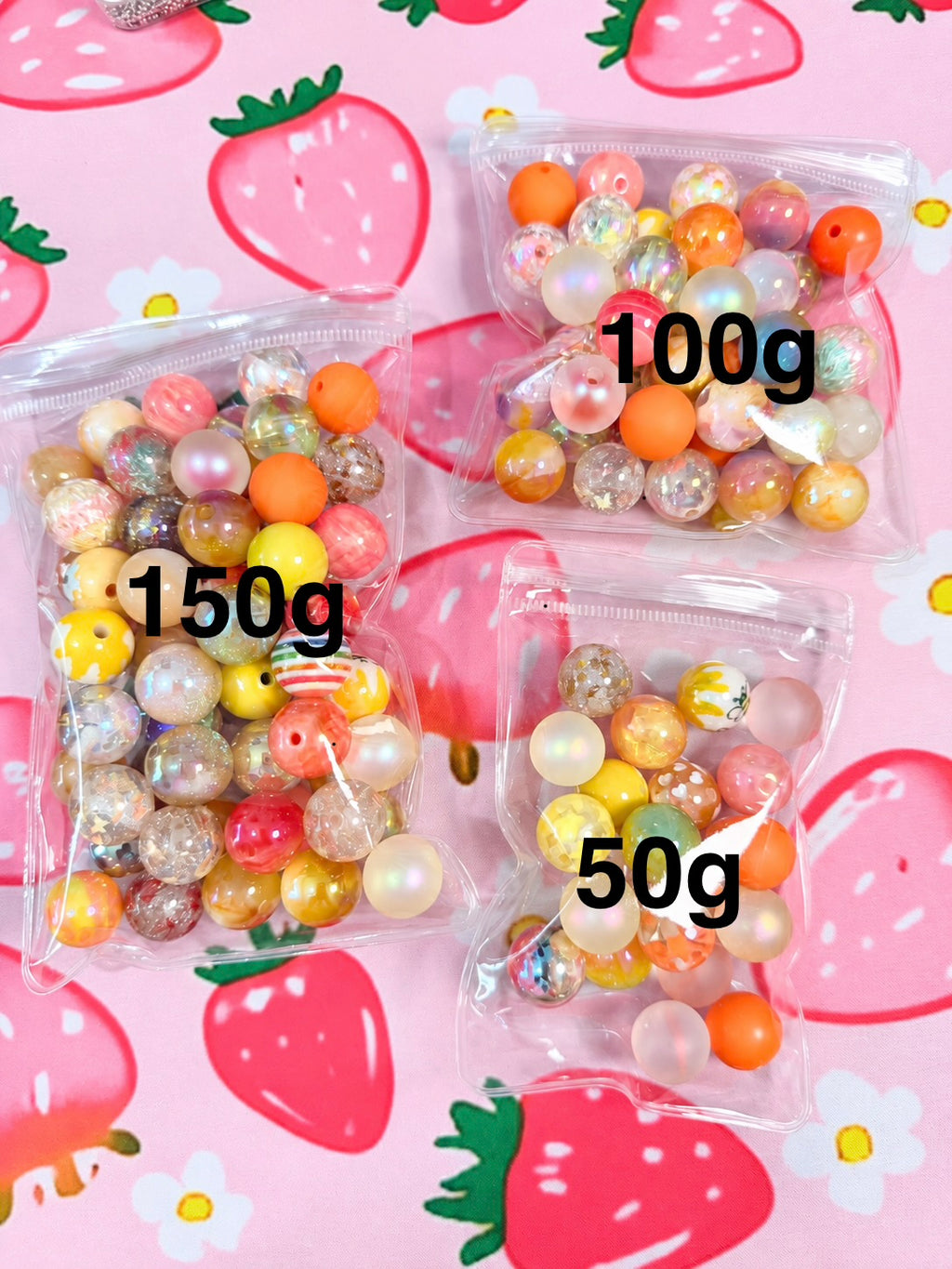 16MM Orange/Yellow Mix Round Beads