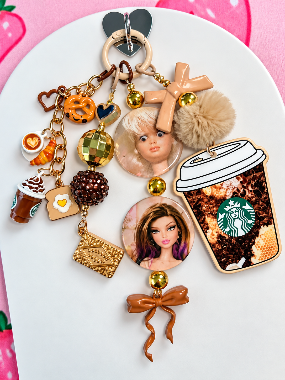 Barbie Brown Keychain, Bag Charm, Accessory