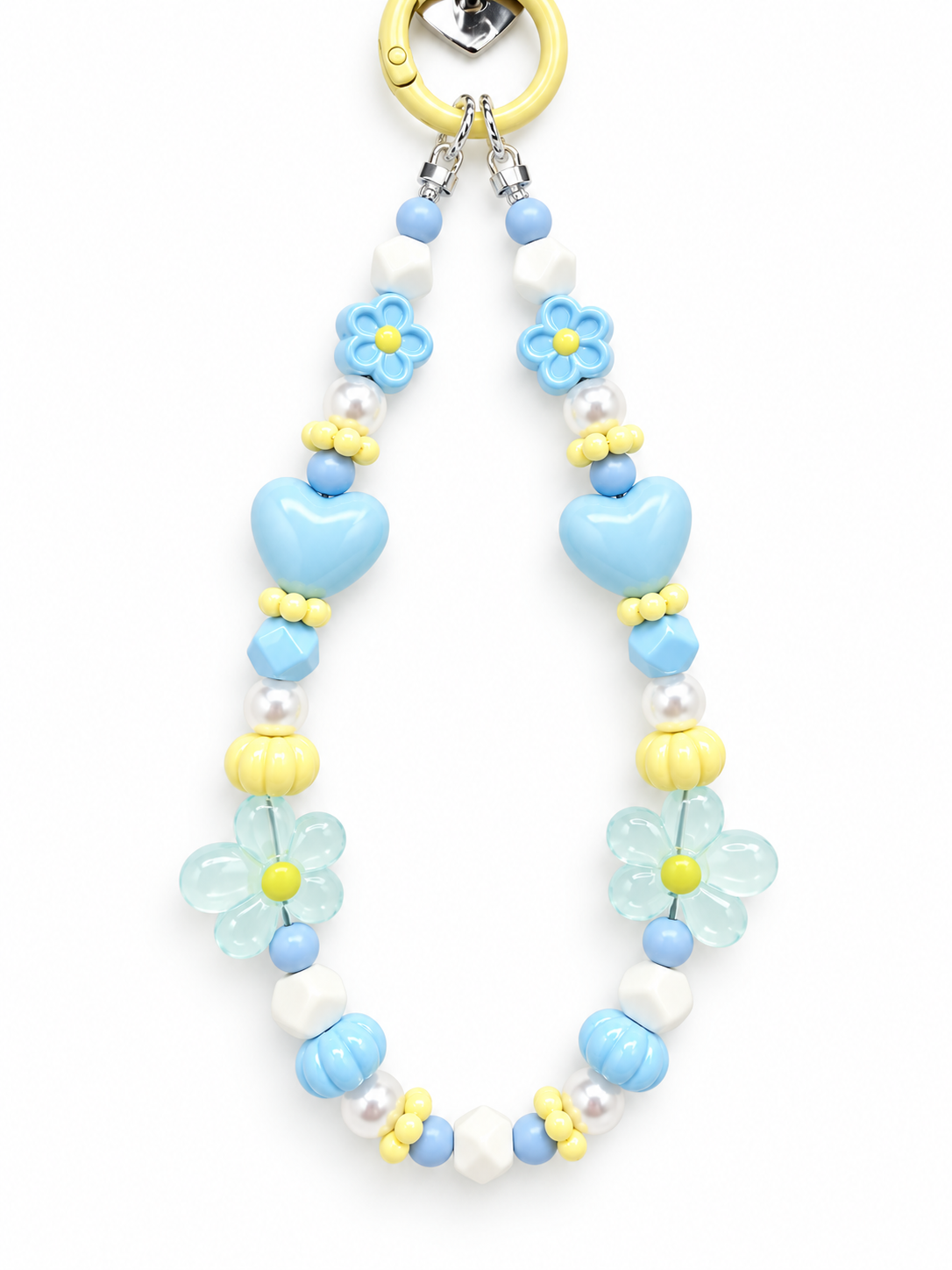 Blue and Yellow Flower Phone Charm