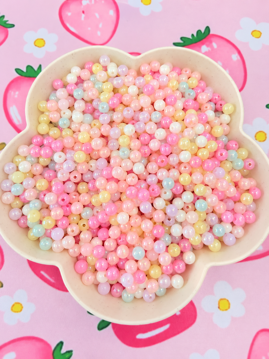 8mm Acrylic Pastel UV Beads