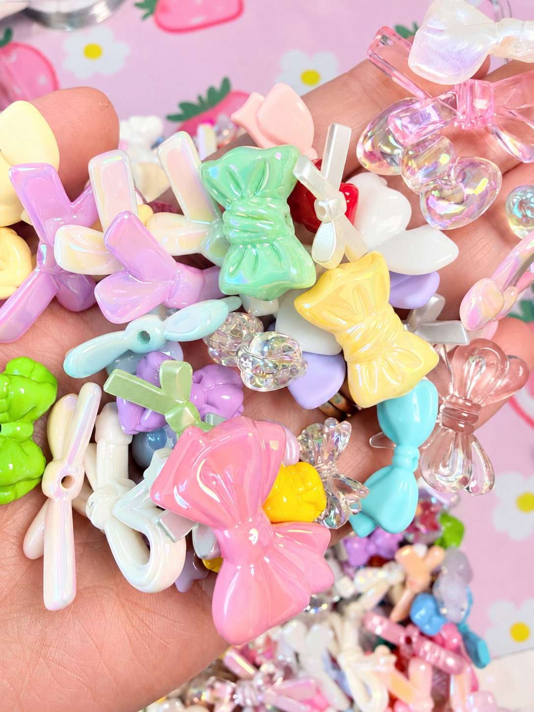 Bow Beads, Bead Soup, Acrylic, Mixed Bundle