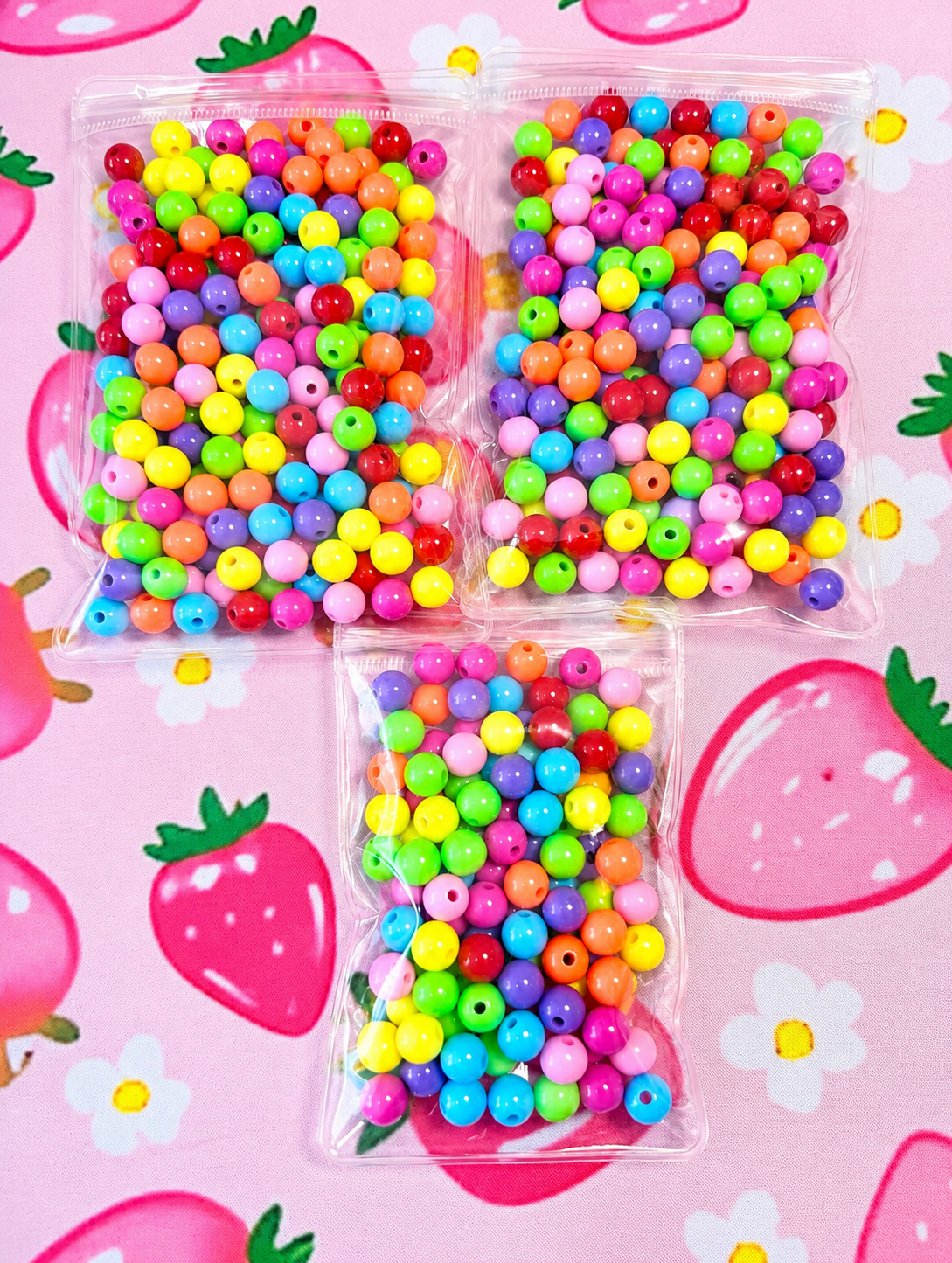 10mm Acrylic Bright & Bold Colour Round Beads