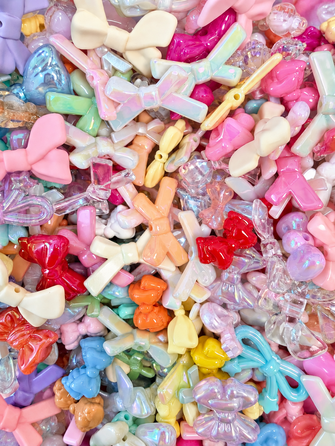 Bow Beads, Bead Soup, Acrylic, Mixed Bundle