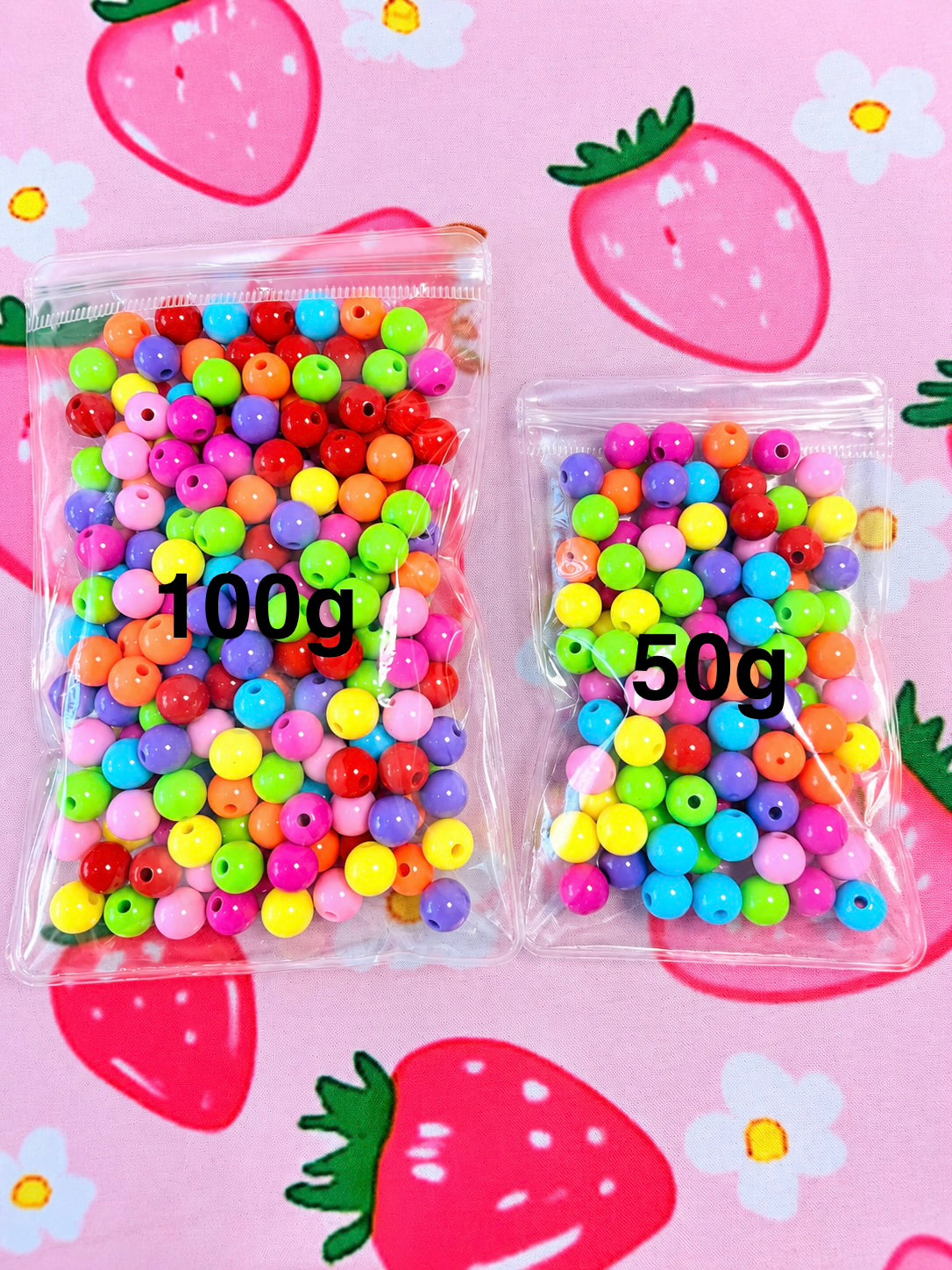 10mm Acrylic Bright & Bold Colour Round Beads