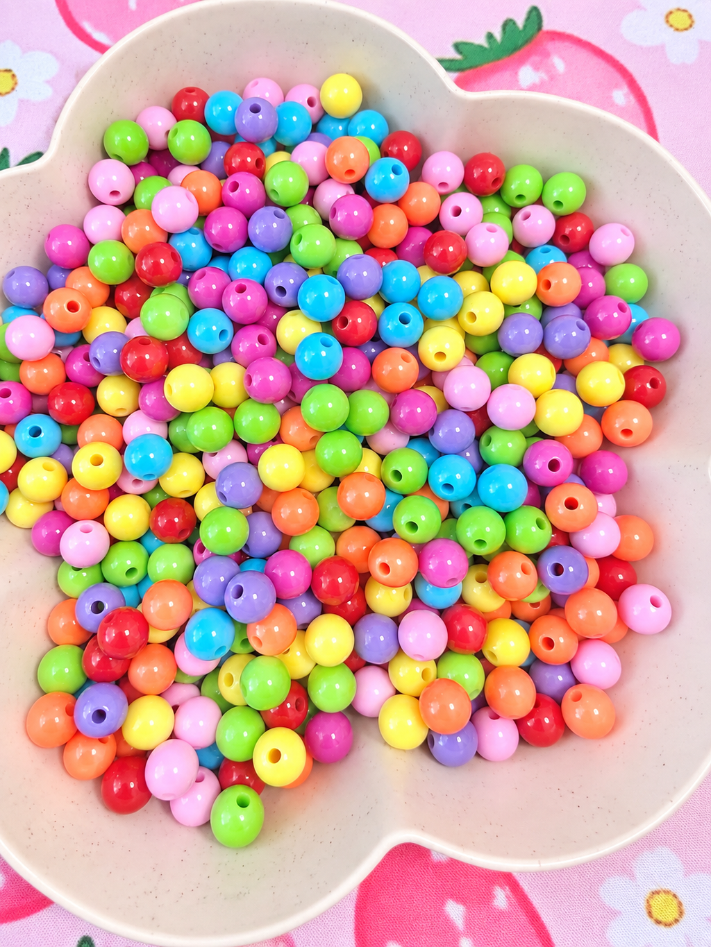 10mm Acrylic Bright & Bold Colour Round Beads