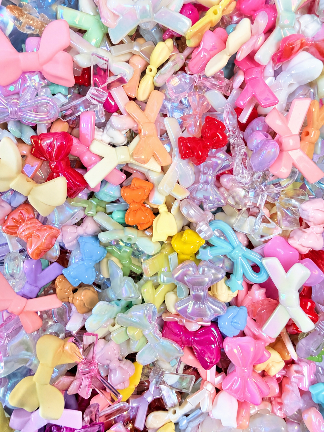 Bow Beads, Bead Soup, Acrylic, Mixed Bundle