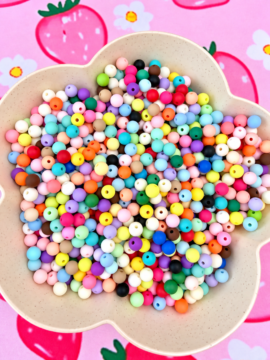 8mm Acrylic Mixed Matte Beads