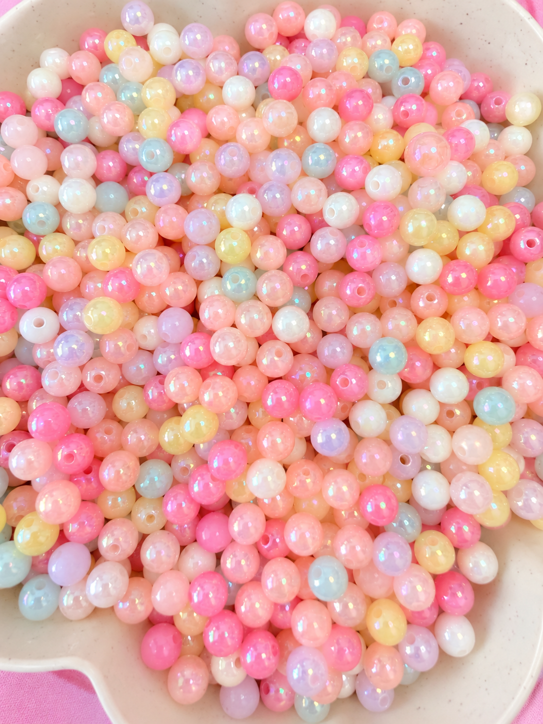 8mm Acrylic Pastel UV Beads