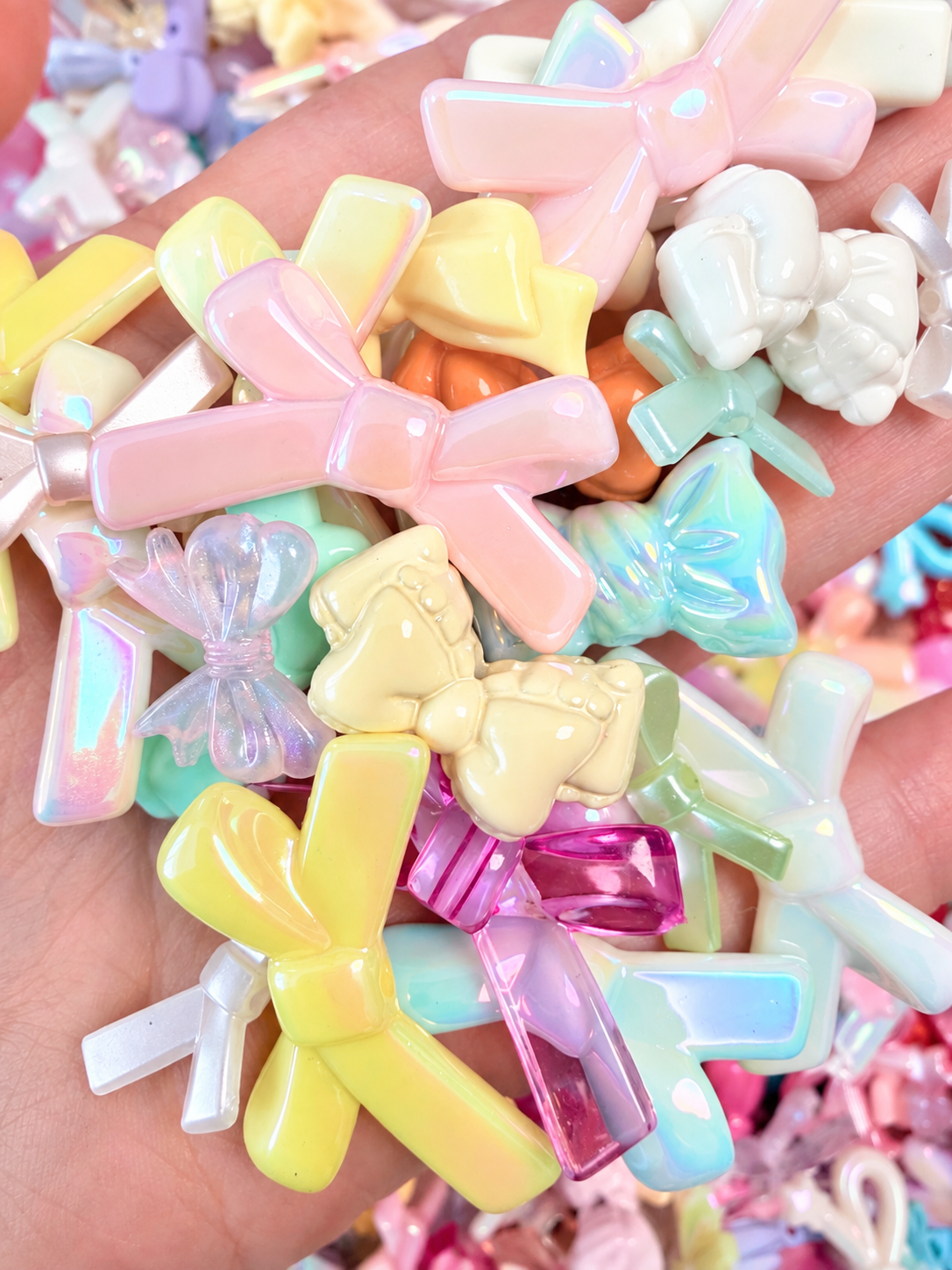 Bow Beads, Bead Soup, Acrylic, Mixed Bundle