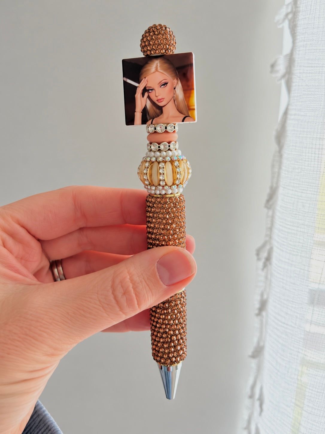 Barbie Rhinestone Beaded Fancy Pen